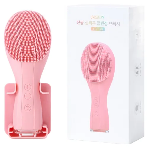 인사이디 실리콘 브러시 진동클렌저, ICB-120, 핑크