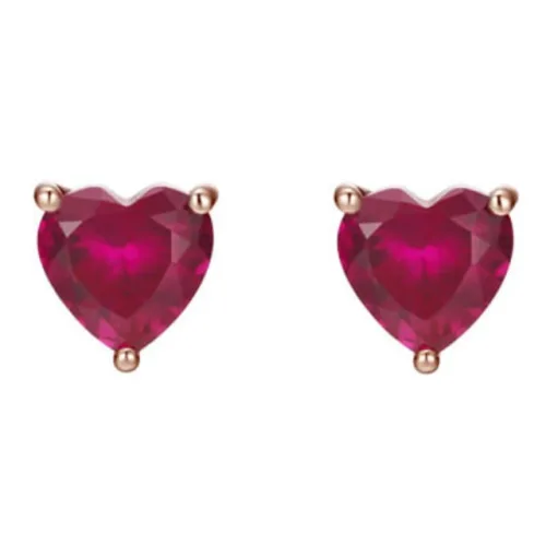 [엘르주얼리] 14K 루비 큐빅 하트 귀걸이 (gold filled) ELGPEE471