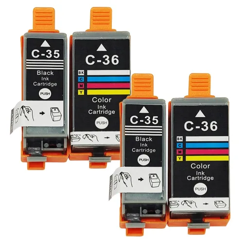 PGI35 CLI36 호환 카트리지 IP100 IP110 TR150 TR160 잉크, 블랙 + 칼라, 2세트