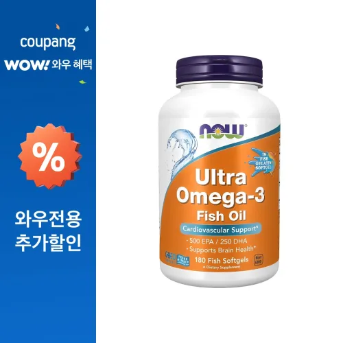 나우푸드 울트라 오메가 3 500 EPA 250 DHA 소프트젤, 180정, 1개