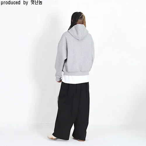 남자 오버핏 후드티 숏후드 커플 두꺼운 후드티셔츠
