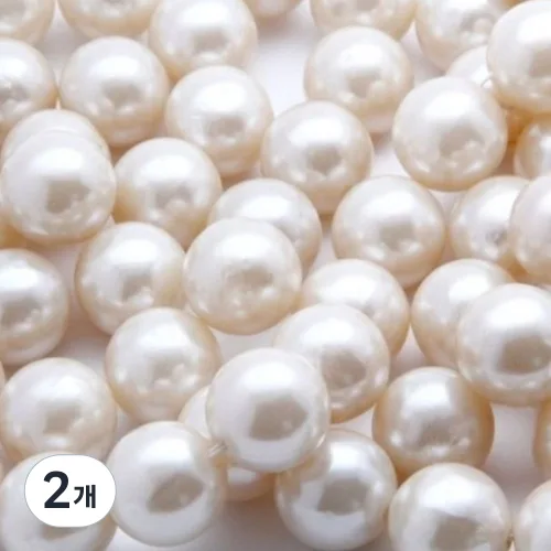 진주구슬 비즈, 2개, 아이보리 20mm