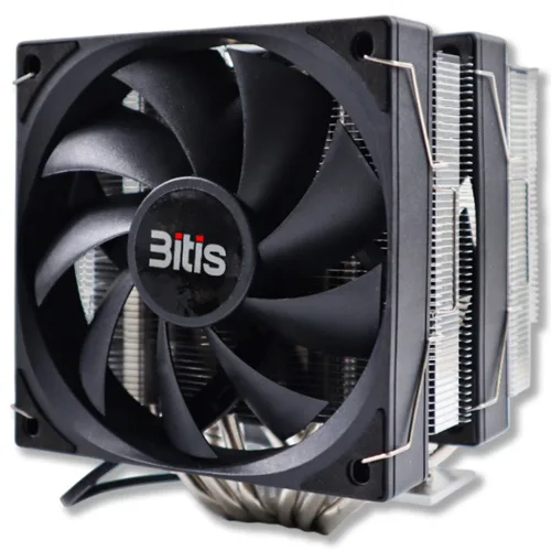 비티즈 6열 듀얼타워 120mm 공랭 CPU 쿨러 인텔 AMD 겸용, 1개, 블랙, T600 N-LED