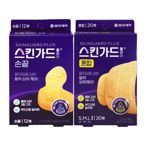스킨가드플러스 손끝 핑거 12매입 + 혼합 20매입, 1세트, 12매입 + 20매입