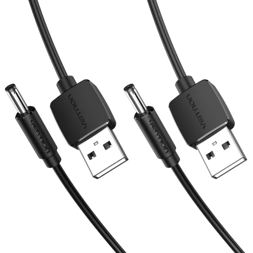 벤션 USB A-DC 3.5mm 충전케이블 CEX, 1.5m, 블랙, 2개