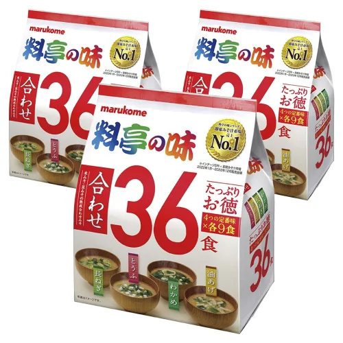 마루코메 요리정의 맛 모듬 파 + 두부 + 미역 + 유부 36개입, 3개, 600g