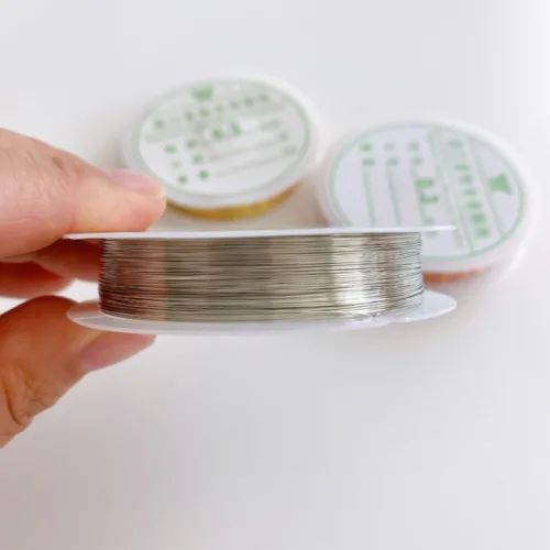 2개 묶음 0.2mm 실버 1롤 공예용 와이어, 상세페이지 참조