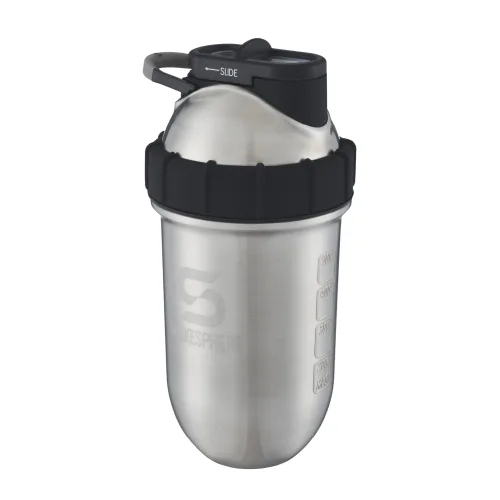 쉐이크스피어 스틸 노볼 쉐이크통 프로틴쉐이커 스테인리스, 스틸 실버, 700ml, 1개