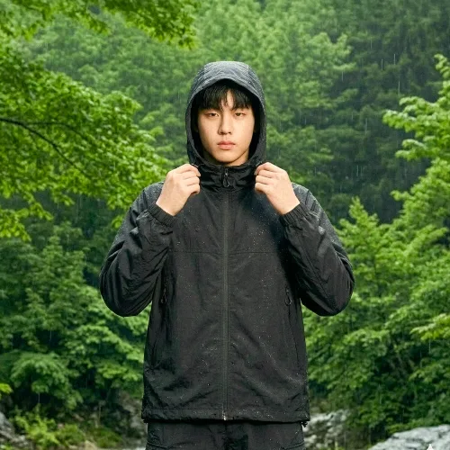 생활방수 자외선차단 에어라이트 오버핏 러닝 바람막이