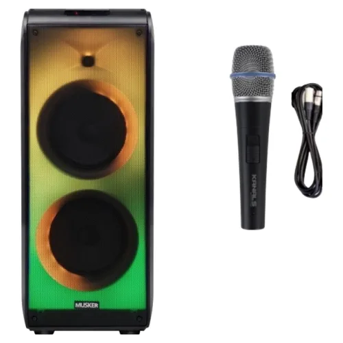 MUSKER MBUS-4000 이동식앰프 400W 고출력 블루투스스피커 + 다이나믹 유선마이크 케이블 세트 증정
