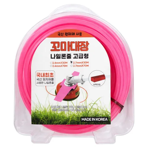 2026년형 꼬마대장 사각 나일론줄 날 2.7mm x 70M 국산정품 예초기 줄날, 1개
