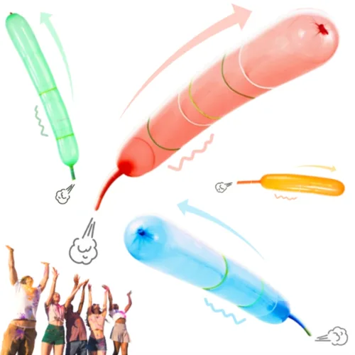 이숍 날아가는 풍선 소리나는 로켓풍선, 100개, 혼합색상