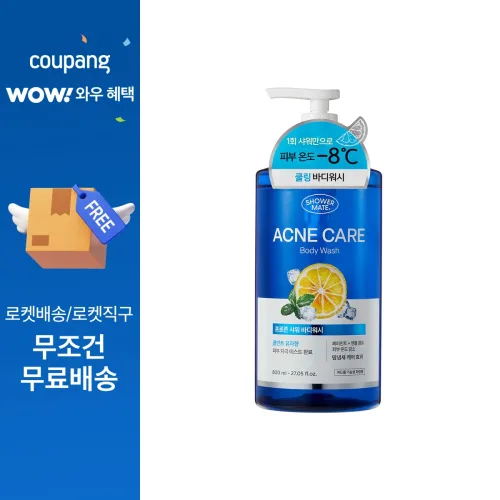 샤워메이트 프로즌 아크네 케어 바디워시 쿨민트 유자향, 1개, 800ml