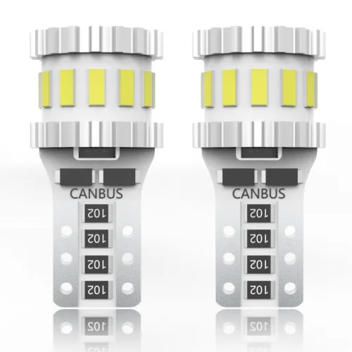 12V 6000K 화이트 LED 전구 캔버스 오류없는 IP68방수 360도 초고휘도 W5W 194 168 호환 주차등 번호등 실내등 플러그앤플레이, T10, 2개