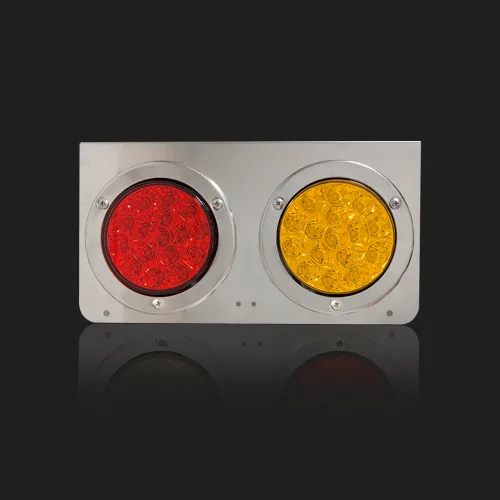 삼항LED 24V전용 크롬 LED 테일램프 2구 데루등 후미등 미등 브레이크등 깜빡이등, S25, 1개