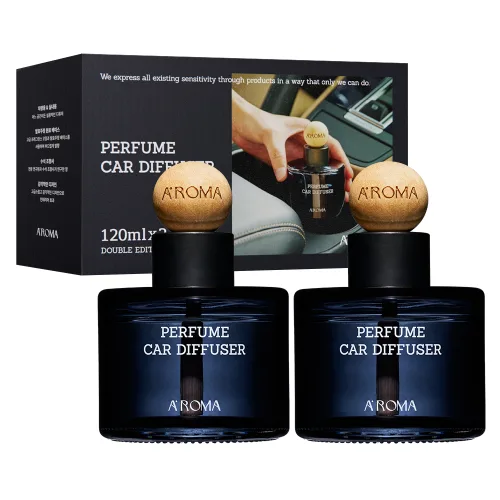 에이로마 퍼퓸 차량용 디퓨저 120ml, 우디자스민, 2개
