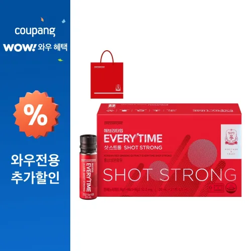 정관장 에브리타임 샷 스트롱 21병 + 쇼핑백, 420ml, 1개