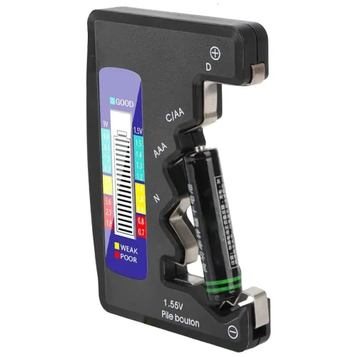 BT-886 배터리 테스터 C D 9V AA AAA 1.5V 호환 블랙, 1개