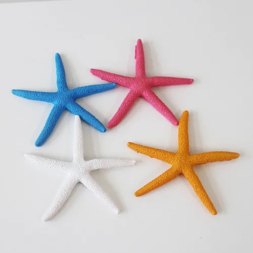 손가락 불가사리 피규어 장식 모형 어항 수족관, 4개 세트