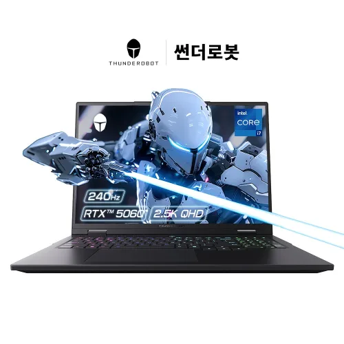 ThundeRobot 썬더로봇 RZ16 인텔 14세대 코어 i7-14700HX RTX 5060, RZ16, Free DOS, 16GB, 1TB, 블랙