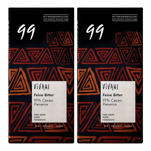 비바니 유기농 다크 99% 초콜릿, 80g, 2개