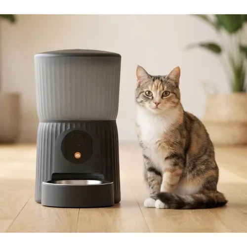 모이쯔 강아지 고양이 스마트자동급식기 4L 어플연동 정량배식 홈켐, 1개, 블랙, 4L