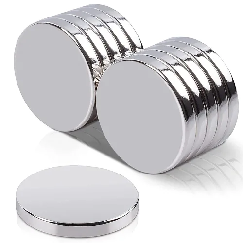 희토류 네오디뮴 자석 초강력 네오디뮴 원형 자석 직경 20mm x 두께 3mm 양면 테이프가 있는 소형 냉장고 자석 디스크 자석, 10pcs
