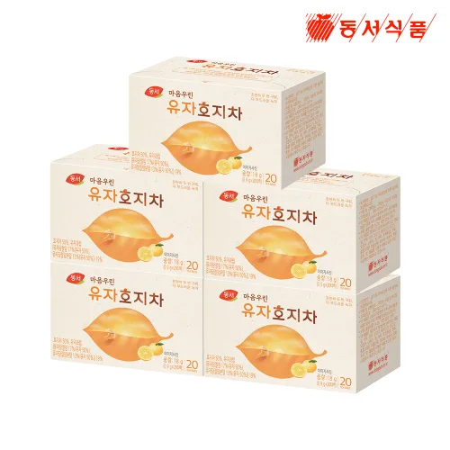 동서 마음우린 유자 호지차 20개입 5개