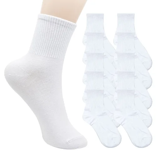 알뜰공식 여성용 무지 중목 면 양말 10켤레