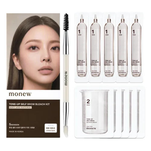 모뉴 톤업 셀프 브로우 블리치 탈색제 5회분, 5개, 4g