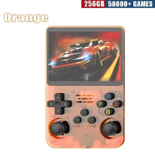 R36S 레트로 휴대용 게임 콘솔 3.5인치 IPS 스크린 64GB 128GB 256GB 내장 게임 포함 휴대용 게임기