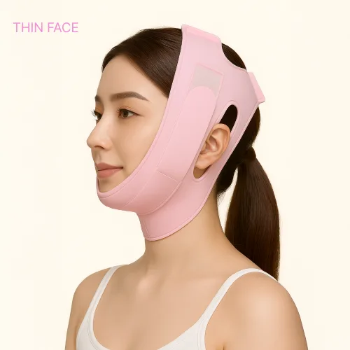 THINFACE 얼굴 리프팅밴드 v라인 턱 선 실리콘 땡김이 처짐 방지 마사지기