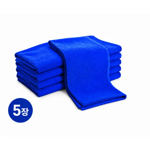 도올콩콩 다용도 다목적 물기싹 세차 타월 손걸레 70X30, 5개, 블루