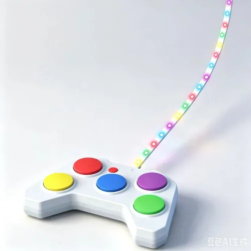 빛 리듬 광점 제거 게임기 탁상용 버튼 리듬 오락 장난감, 1개, 화이트