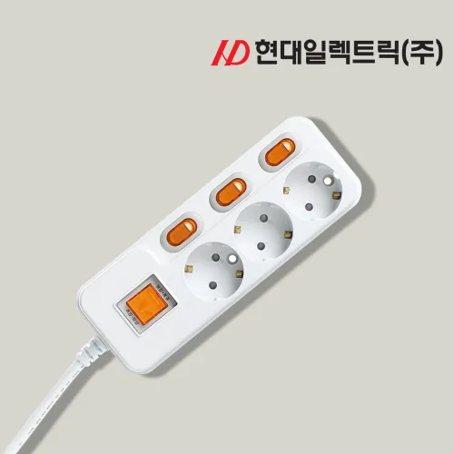 멀티탭 3구, 과부하차단 국산 콘센트