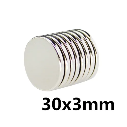 초강력 원형자석 30mm x 3T, 1개, 은색