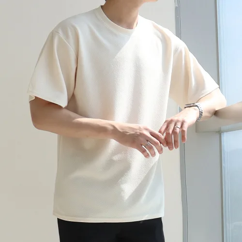 조이 아이스 쿨 주름 제로 링클프리 라운드 반팔 티셔츠 빅사이즈