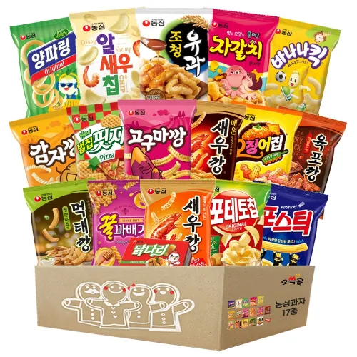 농심 과자 선물세트, 1박스, 17종