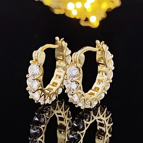 NXNA 14K 골드 귀걸이 5A큐빅 U라인 도금 귀걸이 CS-ED022