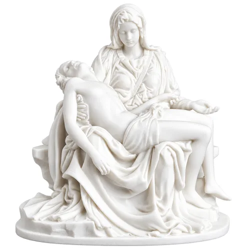 피에타 조각상 미켈란젤로 명작 예수상 성물 선물 16cm, 1개, 화이트