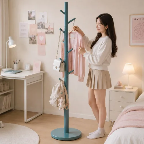 5총사 옷걸이 원목 스탠드 옷걸이 행거
