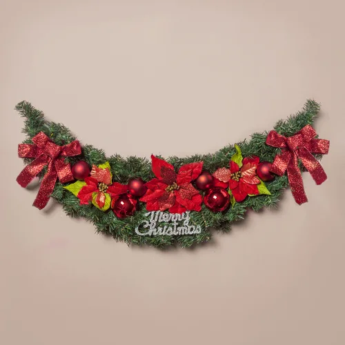 레드 크리스마스 가렌드, 혼합색상, 120cm