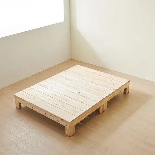 하모벨 삼나무 평상형 침대 프레임 단품 방문설치, 내추럴