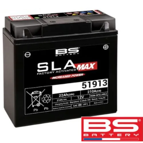 BS배터리 51913 12V 22Ah R1100, R1150, R1200C, K1100LT, K1200, K1600 등, 1개, 51913