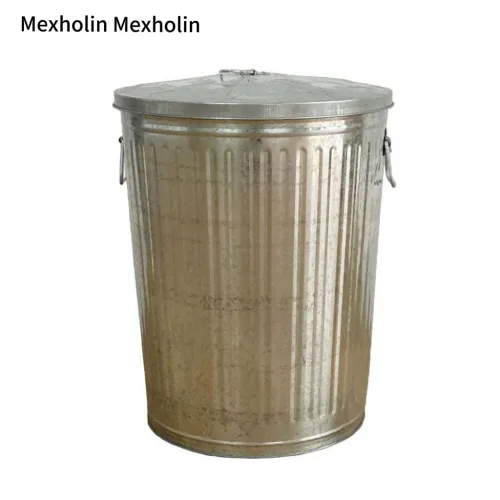 Mexholin양철쓰레기통 빈티지 야외 휴지통 철제 인테리어, 75LMexholin