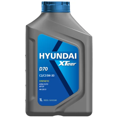 현대 엑스티어 D70 5w-30 C2/C3 1리터, 디젤 가솔린 엔진오일 100% 합성유, 5w30, 1개, 1L