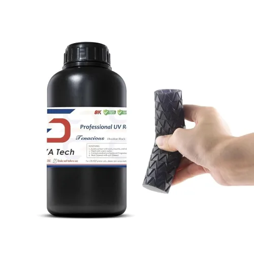Siraya Tech Tenacious 유연한 3D 프린터 용 수지, 오브 시디안 블랙, 1kg