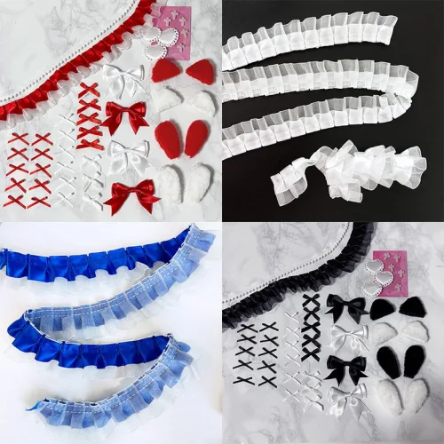 DIY 레이스 리본 꾸미기 세트 네임보드 탑로더 꾸미기 로제트 만들기 탑꾸용품