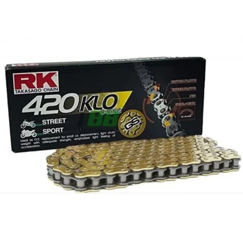 21-25년 혼다 슈퍼커브110 RK체인 GB420KLO-104L 골드체인, 1개