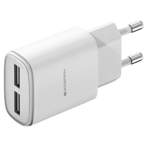 구스페리 10W 2포트 USB 멀티 충전기 어댑터 5V 2A, 화이트, 1개